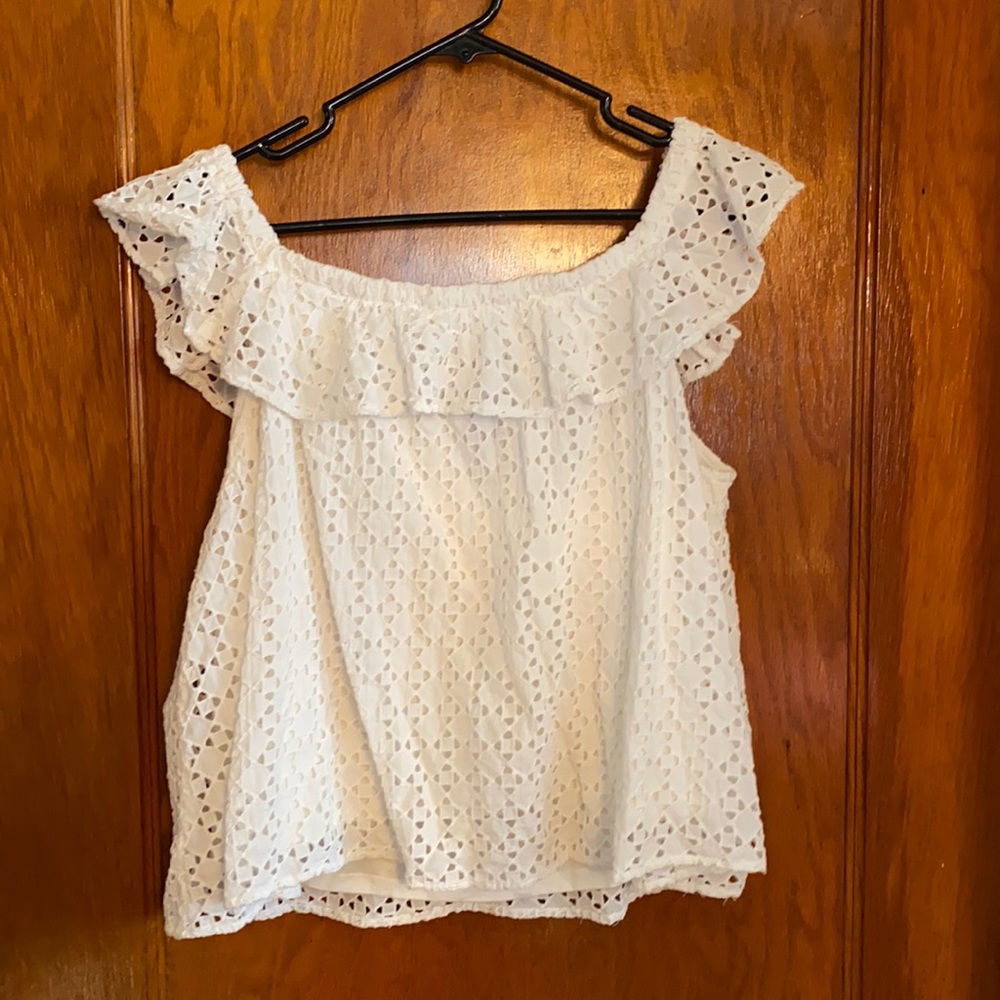 White off shoulder top